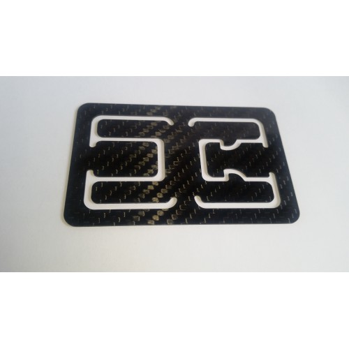 Flat carbon fiber money clip & card holder